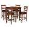 International Concepts 36 in. x 36 in. Counter Height Table with 4 Emily Counter Height Stools - 5 Piece Set K581-3636-S6172-4 - alternate 4